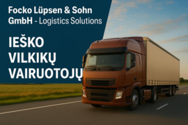 Ieškome vilkikų vairuotojų ( į dieną nuo 110 eu)