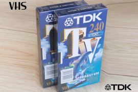 VHS kasetės TDK 240min. naujos neišpakuotos