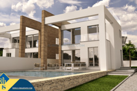 Statomas namas, Alicante provincijoje, Torrevieja mieste. 5 kambariai | 238 m² | 500 metrų iki jūros