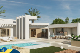 Statomi namai su baseinu, Alicante provincijoje, Algorfa mieste. 5 kambariai | 199 m² | 12.5 kilomet