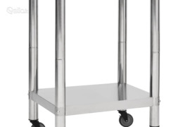 vidaXL Virtuvės darbastalis su ratukais, 80x45x85cm, plienas
