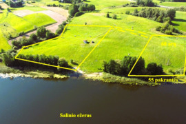 Rekreacinės paskirties sklypas, besiribojantis su 55 metrų Salinio ežero pakrante, ramioje vietoje, 