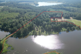 Sodyba Vilniaus rajone šalia  Arvydų su 3,7 Ha žemės miško sklypu ir net 12 Ha tvenkiniu