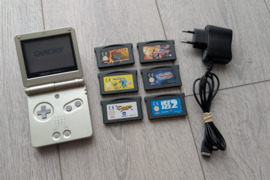 Game Boy Advance SP AGS-001 + 6vnt žaidimai