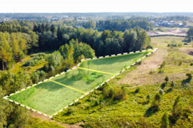 Sklypai namams statyti. Su mišku.