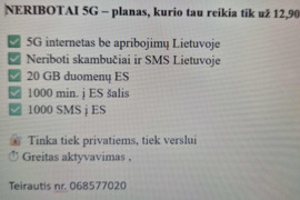 Pigūs ryšio planai 5G