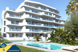 Statomi apartamentai su bendru baseinu, Alicante provincijoje, Orihuela Costa mieste. 3 kambariai | 