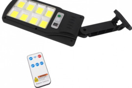 Naujas LED Lauko šviestuvas su saulės baterija panele ir judėsio jutikliu