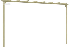 vidaXL Sodo pergolė, 360x200x60cm, impregnuota pušies mediena
