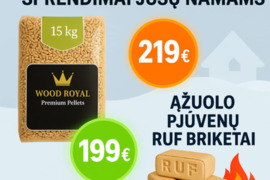 Granules 225€briketai 179€anglis,durpiu briketai
