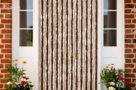 vidaXL Užuolaida nuo vabzdžių, smėl. ir švies. rud. 100x220 cm šenilis