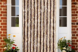 vidaXL Užuolaida nuo vabzdžių, smėl. ir švies. rud., 90x220 cm šenilis