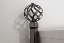 Karnizas Luance, 210 - 380 cm, Ø 28 mm, antracito spalvos