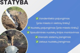 Vandentiekio ir nuotekų sistemų įrengimas