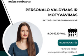 Personalo valdymas ir motyvavimas (online)