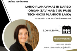 Laiko planavimas ir darbo organizavimas (online)