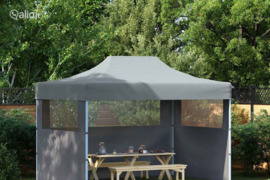 vidaXL Sulankstoma proginė palapinė, antracito spalvos, 3x4m, plienas