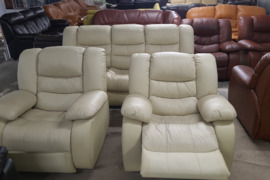 DIDELIS MIEGAMAS ODINIS KOMPLEKTAS SOFA-LOVA IR DU REGLAINER FOTELIAI