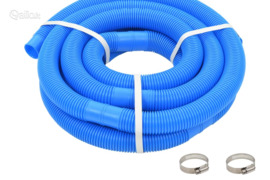 vidaXL Baseino žarna su spaustuvais, mėlyna, 38 mm, 6 m