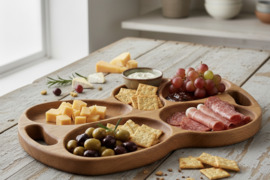 Ąžuolinis maistinis padėklas