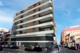 Statomi apartamentai su terasa, Alicante provincijoje, Santa Pola mieste. 3 kambariai | 94 m² | 600 