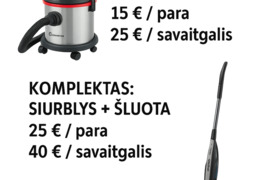 Cheminio siurblio ir garų šluotos nuoma