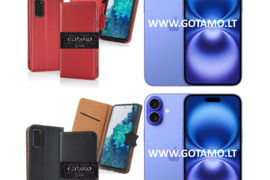 Gotamo Vintage natūralios odos dėklai Apple iPhone 16 Plus telefonams