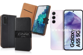 Gotamo Vintage natūralios odos dėklai Samsung Galaxy A55 telefonui