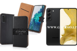 Gotamo Vintage natūralios odos dėklai Samsung Galaxy S22 5G telefonui