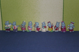 3. Kinder siurprizo kolekcines figureles: begemotai