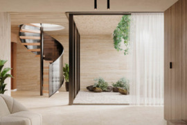 Travertino plytelės vidaus sienų apdailai