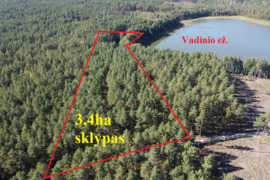 340 a žemės sklypas Lazdijų raj. Ivoškų k., Ivoškų g. su ežero pakrante.