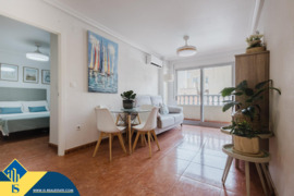 Apartamentas su terasa, Alicante provincijoje, Torrevieja mieste, Playa del Cura rajone. 3 kambariai