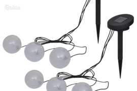 vidaXL Plūduriuojantys šviestuvai, 6 vnt., LED, tvenkin. ir baseinams