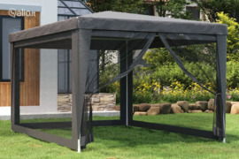 vidaXL Proginė palapinė su 4 sienomis, antracito, 3x4m, HDPE