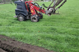 Tranšėju kasimas,drenažas