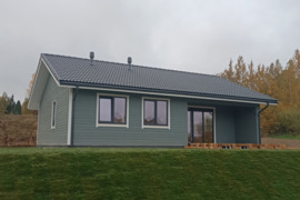 Parduodamas karkasinio namo išorinės sienos su projektu(79,5m2)