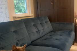 Sofa, tamsiai mėlyna