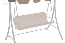 vidaXL Pakaitinis skliautas sodo sūpynėms, taupe, 188/168x145/110cm