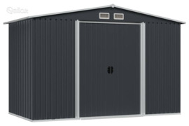 vidaXL Sodo sandėliukas, antracito spalvos, 257x205x178cm, plienas