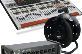 Behringer Wing 50-metre CAT5 Reel and Midas SD8 Snake