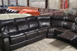 Odiniai baldai kampas sofa-lova reglainer komplektas