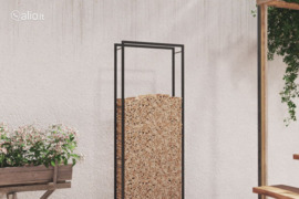 vidaXL Malkų stovas, matinės juodos spalvos, 80x28x222 cm, plienas