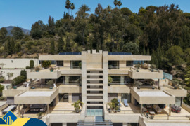 Duplex penthouse apartamentas su privačiu baseinu, Malaga provincijoje, Marbella mieste, Nueva Andal