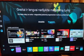Modelis - Samsung QLED (55,” 4K UHD) Smart TV, puikios būklės, Wi-Fi, Netflix, YouTube
