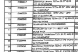 Įvairi naudota kompiuterinė įranga pagal sąrašą