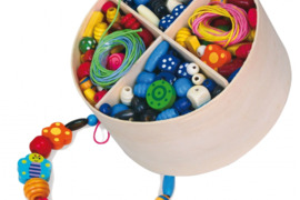 VIGA Medinių karoliukų vėrimo rinkinys