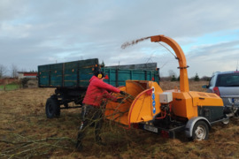 Šakų smulkintuvo nuoma silute