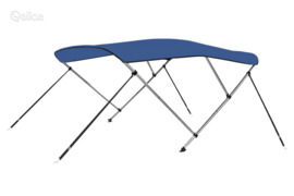 vidaXL Bimini viršaus stogelis, mėlynas, 183x160x137cm, 3 lankų rėmas, Kita