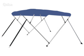 vidaXL Bimini viršaus stogelis, mėlynas, 243x180x137cm, 4 lankų rėmas, Kita